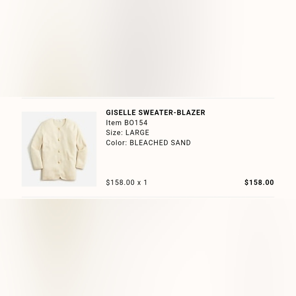 JCrew Giselle sweater XL NWT